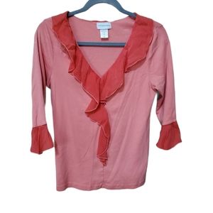 Soft Surroundings Ruffle Top XS